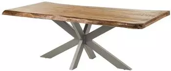 Massivmoebel24 FREEFORM 5 Esstisch Mangoholz Baumkante 180x90cm (09-108-844-9923)