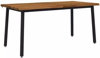 vidaXL Live Edge Esstisch Akazien-Massivholz 160x70x75cm (3424994)