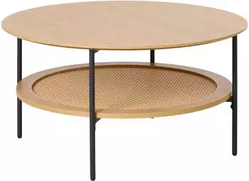 Selsey Mogest runder Couchtisch mit Ablage, Eichenholzoptik, &Oslash;80cm (MM5900898139873)