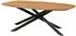 Massivmoebel24 Esstisch Akazie 200x100x76cm, Mikado-Beine eckig schwarz (09-110-680-2129)