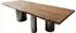 DeLife Edge Esstisch Akazie braun 260x100cm, Live-Edge, Edelstahl Graphit