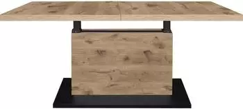 M&auml;usbacher Lift Couchtisch ausziehbar Viking Oak, h&ouml;henverstellbar 56-75cm, 120-160cm (0210_120-160 P1 P1+0209_CT-Lift)