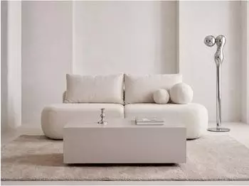 WFL GROUP Noma Couchtisch rechteckig, Kaschmir, 90x55x28cm (800002023090)