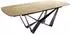 DeLife Edge Boot Esstisch Keramik Laminam® Sabbia, ausziehbar 180-220x100cm (Eichefarbig/Graphit)
