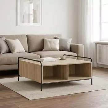 vidaXL Couchtisch Sonoma-Eiche 90x90x41cm Holzwerkstoff