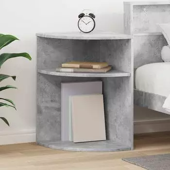 vidaXL Eckregal Beton grau 39,7x39,7x60cm Spanplatte