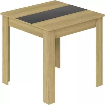 VCM Disalo Esstisch 80x80cm, Holzwerkstoff, Honig-Eiche/Anthrazit
