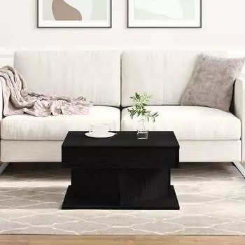 vidaXL Couchtisch schwarz, Eichen-Optik, 57x57x30cm (862665)