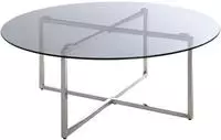 Couchtisch &brvbar; transparent/klar &brvbar; Ma&szlig;e (cm): H: 40 &Oslash;: 100.0