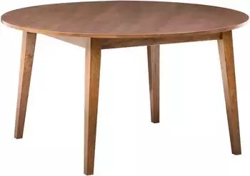 Beliani Huntley Esstisch rund, dunkle Eiche, 140cm