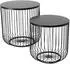 Boltze Cindy Beistelltisch-Set Metall, schwarz, 2er Set (41–47cm)