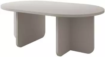 Mirjan24 Xuala Couchtisch oval, sandbeige, 110x42x65cm (800001992939)