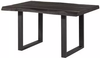 Massivmoebel24 FREEFORM Esstisch Mangoholz grau lackiert 140x90x77cm (09-104-844-2201)