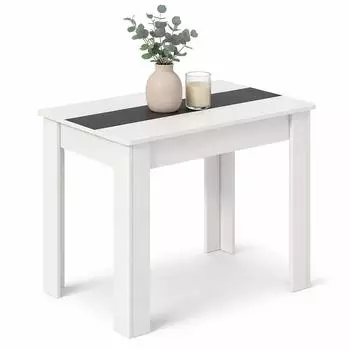 VCM Disalo Esstisch 80x50cm, Holzwerkstoff, wei&szlig;/anthrazit