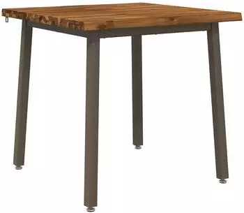 vidaXL Esstisch Akazie massiv, quadratisch, 80x80x75cm, natur/kaffee (937512)