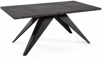 Feldmann-Wohnen Vento Esstisch rechteckig ausziehbar, Pietra Grigia schwarz, 160-260cm