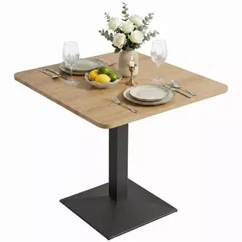 HomCom Esstisch quadratisch 70x70cm, Holzoptik, dunkelbraun