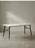 KADIMA DESIGN Esstisch Marmoroptik, weiß, 180x90x76cm, Metallbeine