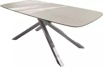 DeLife Edge Boot Outdoortisch Keramik Laminam&reg; Travertino Bianco 200x100cm (44474)