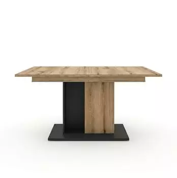 xonox.home Molina Esstisch ausziehbar, Evoke Oak / basaltgrau (150x76x90cm)