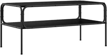 vidaXL Beistelltisch Eichen-Optik schwarz 100x50x46cm