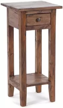 DESIGN DELIGHTS Telefontisch "Drawer 65" Mahagoni Recyclingholz, hellbraun (65x31x31cm)