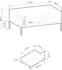 Masseno Stellare Couchtisch 104x46x68cm, schwarz, 2 Schubladen (800001095197)