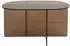 Zuiver Linea Couchtisch, ovales Glas, braun