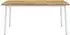 vidaXL Live Edge Esstisch 160x80x75cm, Akazien-Massivholz, weiß (3425005)