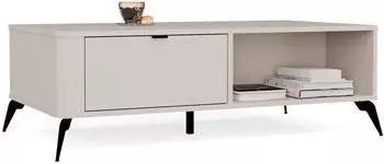 Top E Shop Cordoba Couchtisch 2 Schubladen, 2 Ablagen, Kashmir Beige (M-MP-S-CRD-1-KASZ)