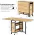 LuxusKollektion Klapptisch mit Stauraum und Rollen, Eichenoptik, 130cm