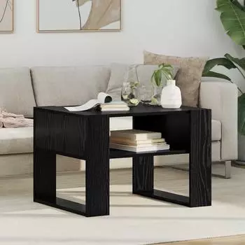 vidaXL Couchtisch schwarz Eichen-Optik 66x53x45cm Holzwerkstoff (8000101)