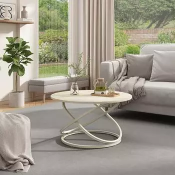 VICCO Calgary Couchtisch Travertin/Cashmere 79,5x79,5cm (61509)