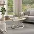 VICCO Calgary Couchtisch Travertin/Cashmere 79,5x79,5cm (61509)