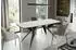 WFL GROUP Trax ausziehbarer Esstisch, rechteckig, beige Cashmere, schwarze Metallbeine (800001124132)