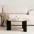 Idimex Tapti Couchtisch rund, Travertin-Tischplatte, Mangoholz, 80cm (800001272532)
