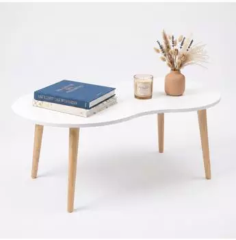 VCM Barilo Couchtisch Retro-Design 90x50cm, wei&szlig;