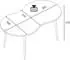 VCM Barilo Couchtisch Retro-Design 90x50cm, weiß