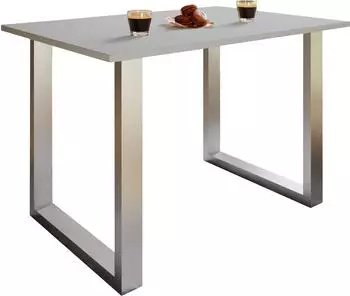 VCM Xona U Esstisch 140x80x76cm, silber/grau
