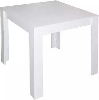 M&auml;usbacher Terra Esstisch quadratisch, ausziehbar, wei&szlig; matt, 80x80x75cm (499097-0)