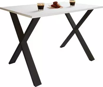 VCM Xona X Esstisch 110x50x76cm, schwarz/weiß (96592009-0)