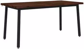 vidaXL Live Edge Esstisch Massivholz Akazie 140x90x75cm