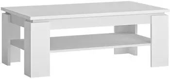 Lomado FORTALEZA-129 Couchtisch rechteckig, wei&szlig;, 110x43x67cm