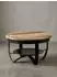 KADIMA DESIGN Couchtisch Mango Massivholz / Metall, rund, schwarz, 60x34x60cm