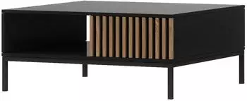 eltap Melchior Couchtisch 1 Schublade 1 Fach, schwarz/Holz