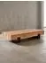 KADIMA DESIGN Couchtisch Akazie Massivholz & Metall, braun/schwarz, 130x59x25cm