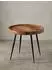 KADIMA DESIGN Beistelltisch rund Sheesham Massivholz, Metallbeine, Ø46x40cm