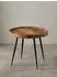 KADIMA DESIGN Beistelltisch rund Sheesham Massivholz, Metallbeine, Ø46x40cm