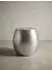KADIMA DESIGN Beistelltisch rund, Aluminium, orientalisch Hammerschlag, silber, 42x42x42cm