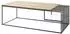 MCA Furniture Juba Couchtisch Eiche massiv, Klarglas, 120x60x40cm (Juba)